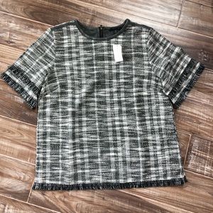 NWT Banana Republic Tweed cotton blouse sz XL